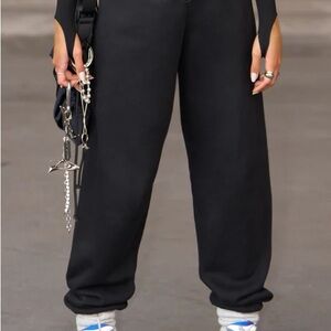 Joah Brown Oversized Jogger Black French Terry Size S/M New Condition